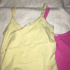 2 - yellow and pink tank